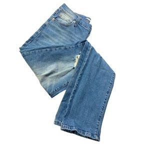 Celebrity Pink Women's Blue Slightly Distressed Straight Leg Retro Jeans Size 11
